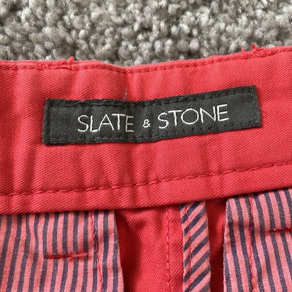 Slate and stone rose/peach colored chino shorts - Picture 6 of 7